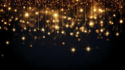 Featuring stunning soft bokeh lights and shiny elements. Abstract festive and new year background