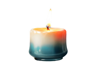 candle on a white and transparent background