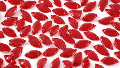 A bunch of red cherries on a white background