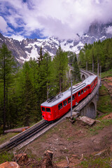 The Montenvers train, Chamonix, Haute-Savoie, Chamonix, France