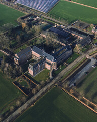 Aerial view of a monastery 