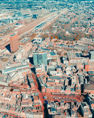 aerial view of the city