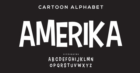 Comic black and white alphabet. Vector set. Comic text. Comics book font.