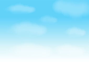 Naklejka na ściany i meble Blue Sky Background. Vector Illustration. 