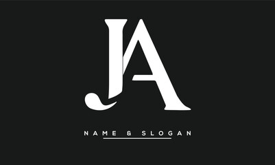 JA,  AJ,  J,  A  Abstract  Letters  Logo  Monogram