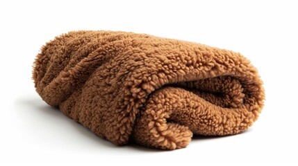 New soft folded blankets on white background.