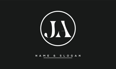 JA,  AJ,  J,  A  Abstract  Letters  Logo  Monogram