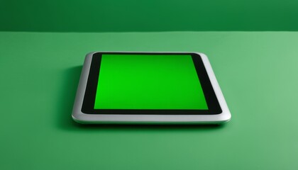 A green square on a green background