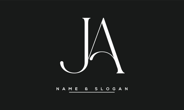 JA,  AJ,  J,  A  Abstract  Letters  Logo  Monogram