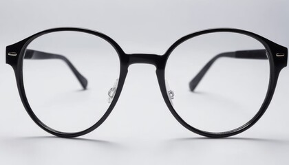 A pair of black glasses with a gold rim