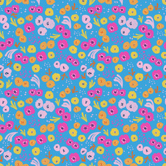 Small florals seamless pattern. Illustration for fabric und textile design, wallpaper, fashion design.