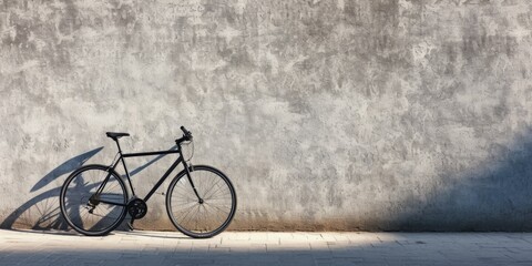 city bike near a grunge wall Generative AI
