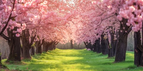 cherry blossom alley Generative AI