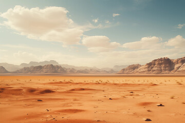 Fototapeta na wymiar desert plains with hills