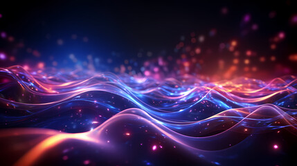 Fototapeta premium Line glowing motion blur illustration light background, energy neon light, effect bright line glowing motion blur