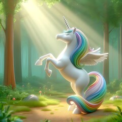 An Enchanting Illustration of a Unicorn, Radiating Magical Aura and Grace, Capturing the Imagination in Vibrant Detail.
