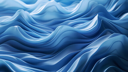 Obraz premium Elegant Blue Abstract Wave Rippling Gently in a Studio Setting Background