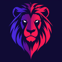 Fototapeta premium lion head mascot isolated