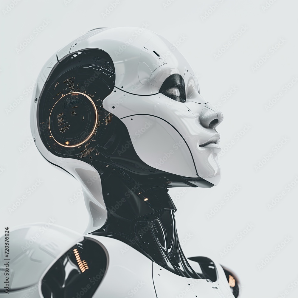 Wall mural artificial intelligence, integration, computer, android, mechanical robot