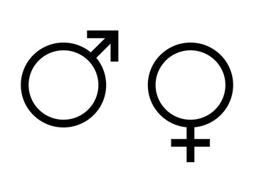 gender symbol icon set - pictogram of male and female sign © Roman