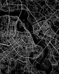 Hanoi Vietnam Map, Detailed Dark Map of Hanoi Vietnam