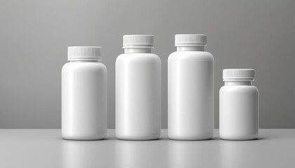 Four white pills on a table