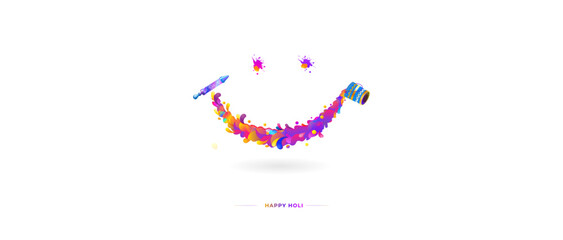 Vector of Happy Holi festival creative concept poster banner design. Indian hindu festival of colors.