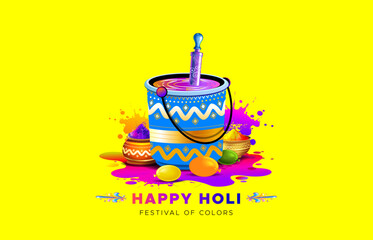 Holi Indian traditional festival of colors. background of holi festival celebration with happy holi text and colorful color splash. Vector illustration