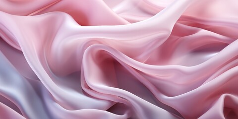 Obraz premium Abstract transparent fabric, ideal as a soft light background for beauty products or other applications, featuring satin and silk textures.