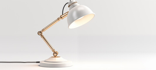 Modern white desk lamp with adjustable brightness