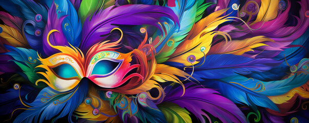 abstract colorful background with feathers