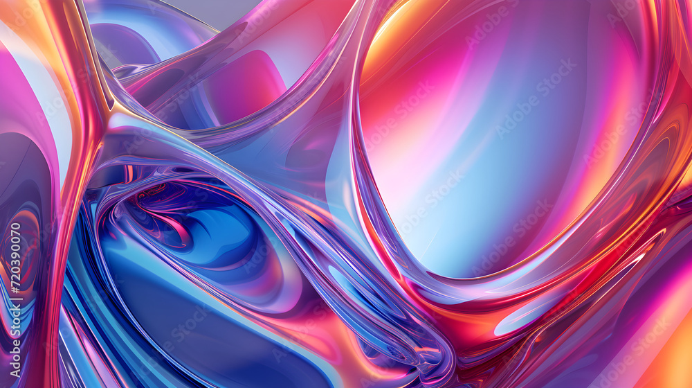 Poster abstract of 3d texture object in colorful design illustration background wallpaper.