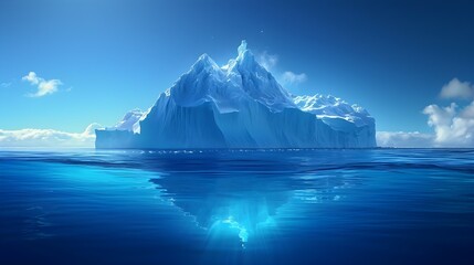 iceberg theory. iceberg model for organizational culture, iceberg model concept - obrazy, fototapety, plakaty