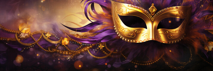 carnival mask in the night  Elegant and delicate Venetian mask over dark background.