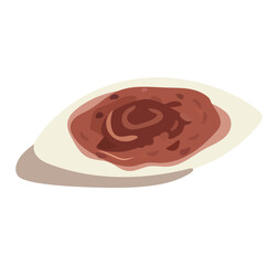 Paste of colorful set. In this charming illustration cartoon design meets detailed ingredients, all set against a clean white canvas. Vector illustration.