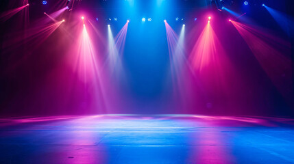 Opera Spotlight: Illuminated Theater Stage with Vibrant Backdrop
