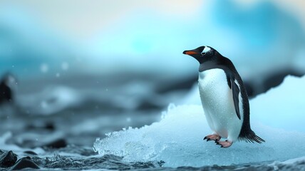 Fototapeta premium artificial intelligence macro image of a cute penguin