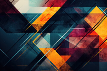 Abstract geometric background with triangles and lines. Generative Ai