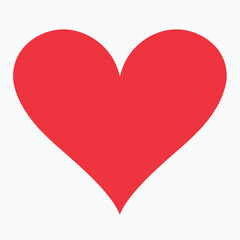 Vector cartoon simple heart shape