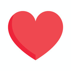 Vector cartoon simple heart shape