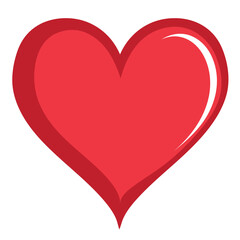 Vector cartoon simple heart shape