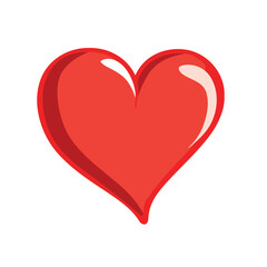 Vector cartoon simple heart shape