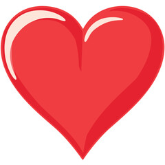 Vector cartoon simple heart shape