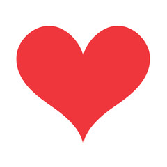 Vector cartoon simple heart shape