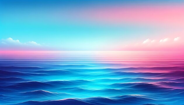 Gradient color background image with a dreamy oceanic horizon theme