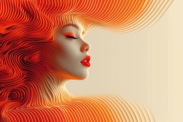 happy women's day vector background with female silhouette idcz, in the style of light orange and light beige, uhd image, the aesthetic movement, realistic, happycore, elegant, emotive faces