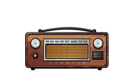 Obraz premium Transparent Vintage Retro Radio, Isolated PNG