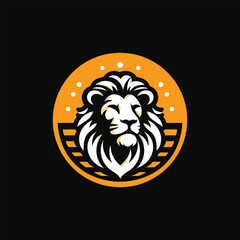 king lion logo vector template Illustration Design