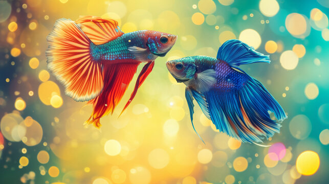 Goldfish swimming background