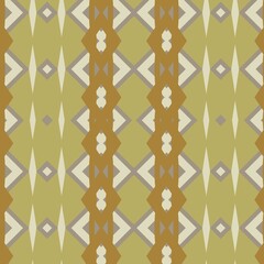 Fototapeta premium Abstract geometric ethnic pattern design for clothing, fabric, background, wallpaper, wrapping, batik. Knitwear, pixel pattern, embroidery style. Illustration